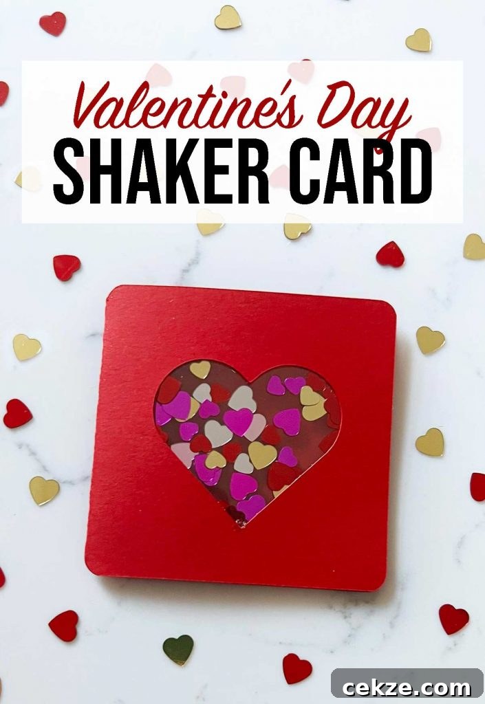 Valentines day Shaker Card