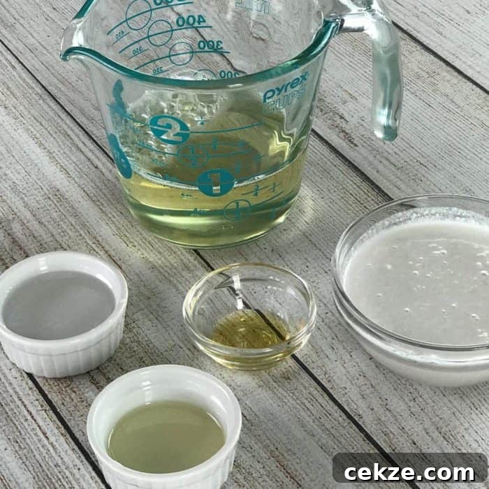 mixing natural ingredients