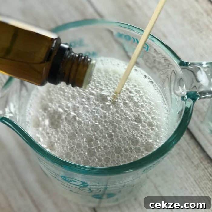 adding essential oils