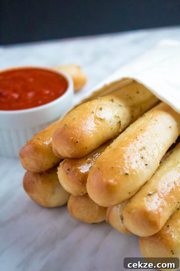 Preparing breadstick dough