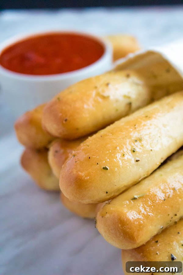 Garlic butter for brushing breadsticks