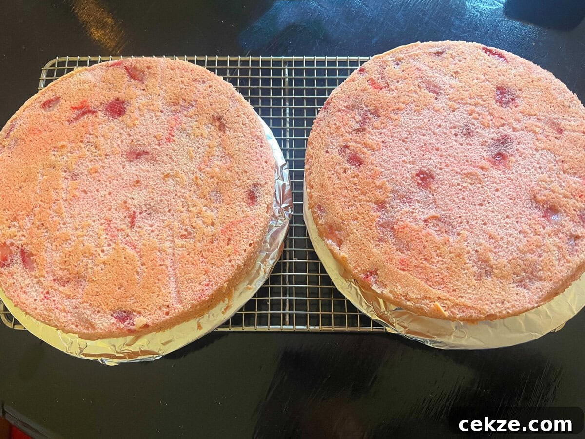 Decadent Strawberry Velvet Cake Recipe with Cream Cheese Frosting 5 Strawberry Velvet Cake Layers.