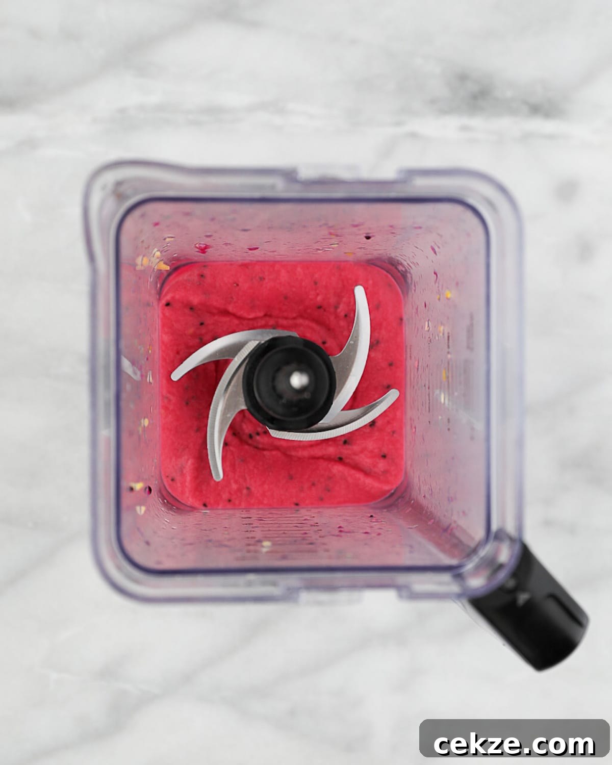 Refreshing Dragon Fruit Popsicle Recipe for Summer Treats 4 A blender with blender ingredients for homemade popsicles