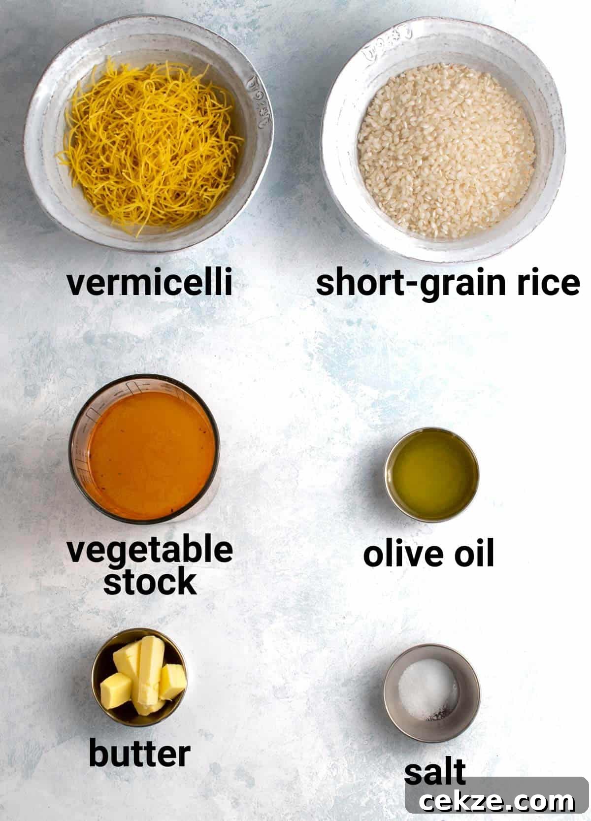 Authentic Egyptian Rice with Toasted Vermicelli Recipe 4 Egyptian rice ingredients.