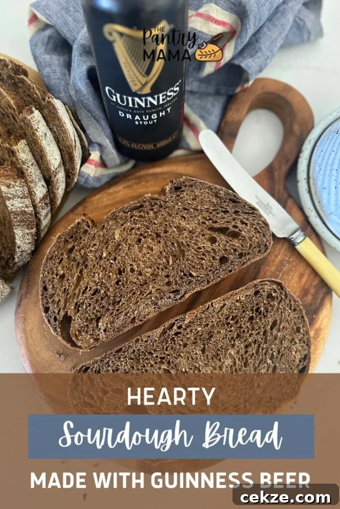Sourdough Guinness Beer Bread — St. Patrick's Day Loaf 9 SOURDOUGH GUINNESS BREAD - PINTEREST IMAGE
