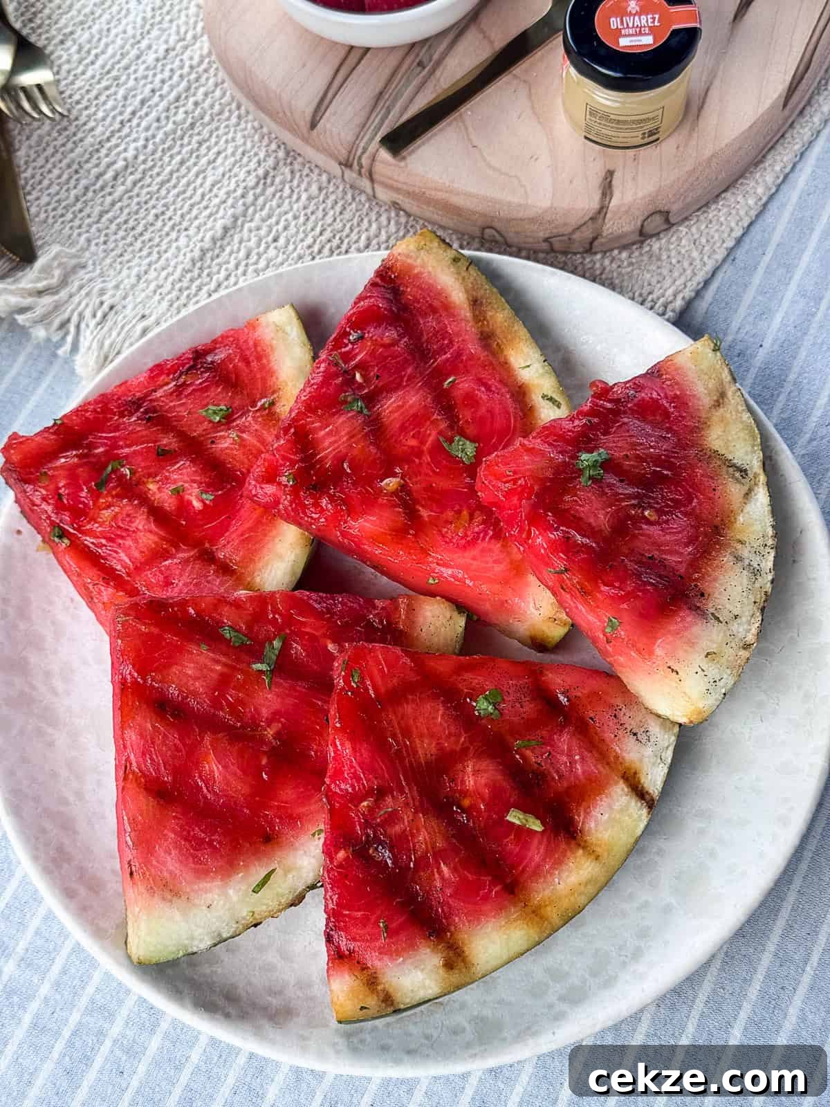 Grilled Watermelon Recipes: Sweet, Smoky Fruit for Summer BBQs 5 Grilled Watermelon Appetizer Platter on Brunch Table