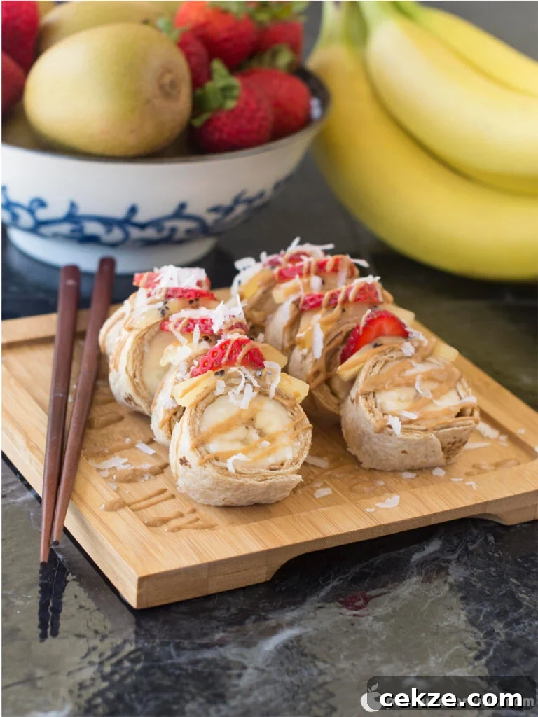 Banana sushi rolls