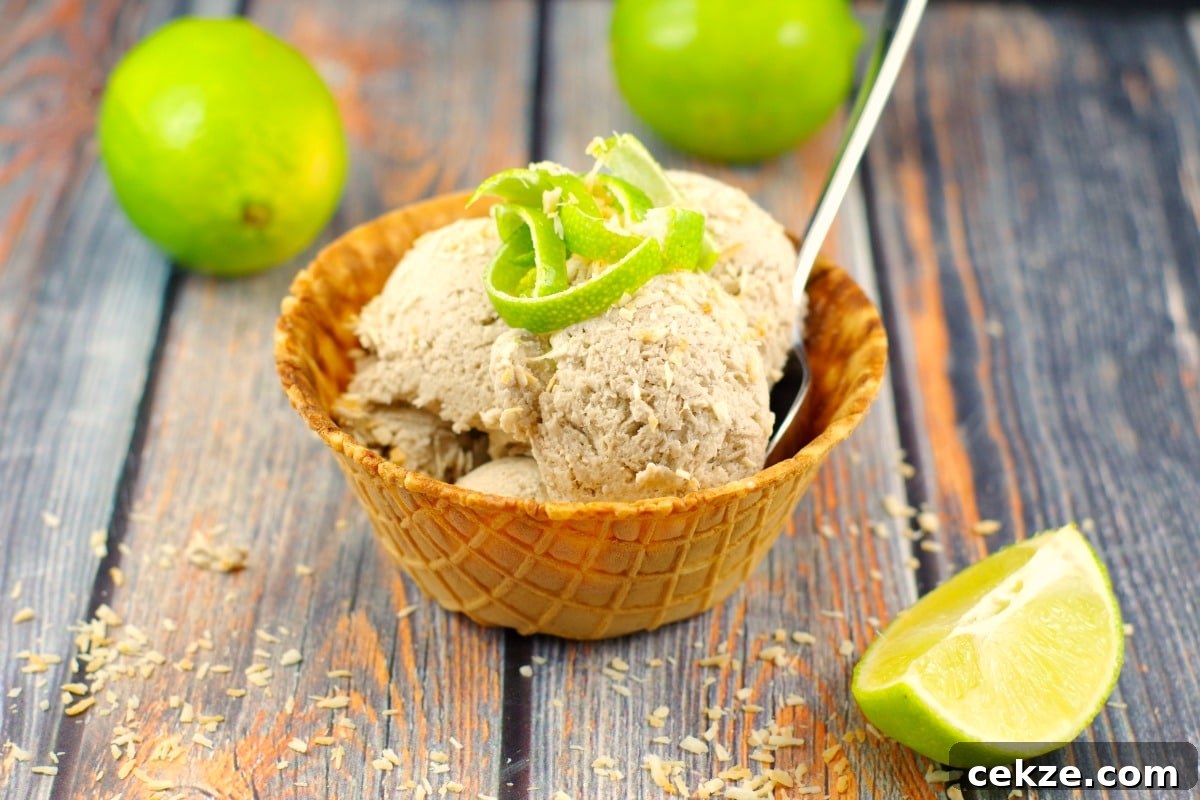 Tropical Banana Bread with Lime Glaze Recipe 16 Coconut Lime Nice Cream | #vegan, #bananas - Foodmeanderings.com