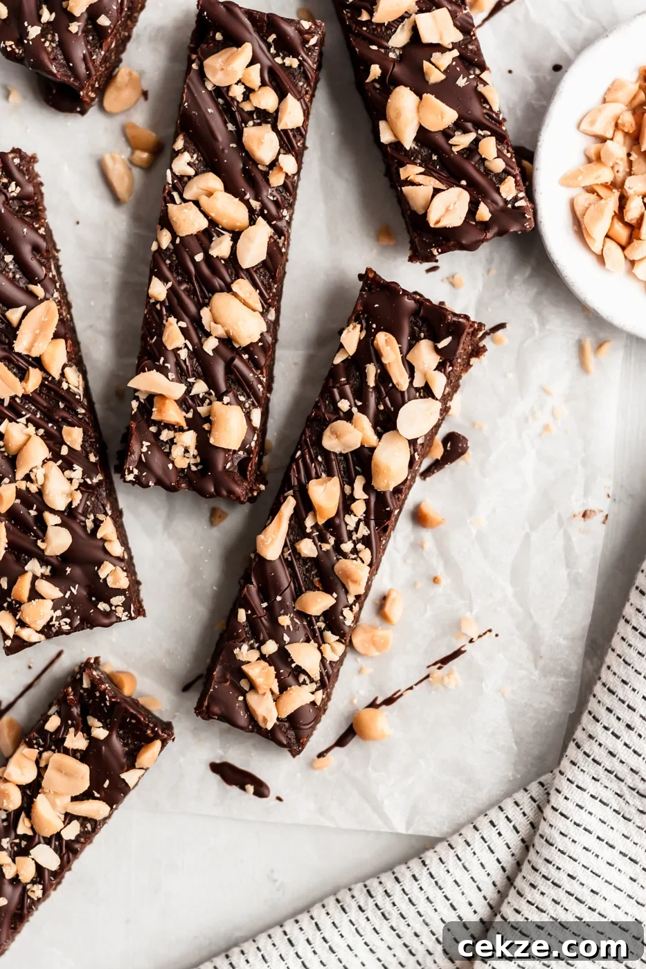 chocolate bars with peanuts