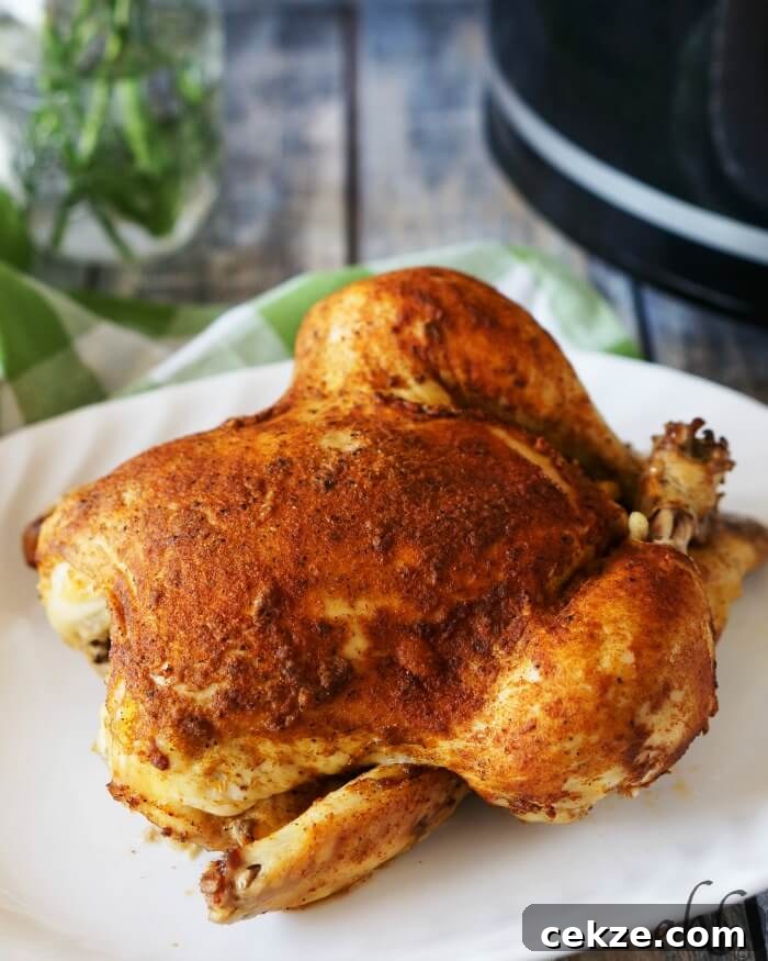 Slow-Cooked Crockpot Roast Chicken Recipe for Juicy Meat 3 This crockpot roasted chicken recipe is one you’ll come back to time after time. Homestyle chicken is so easy to prepare and so versatile. Recipe on www.accidentalhappybaker.com @AHBamy
