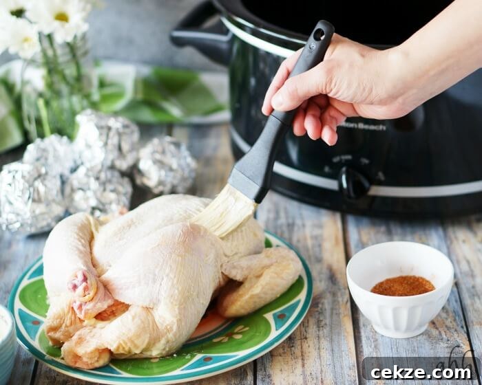 Slow-Cooked Crockpot Roast Chicken Recipe for Juicy Meat 5 This crockpot roasted chicken recipe is one you’ll come back to time after time. Homestyle chicken is so easy to prepare and so versatile. Recipe on www.accidentalhappybaker.com @AHBamy