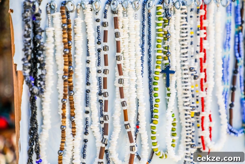 Necklaces at Cozumel market