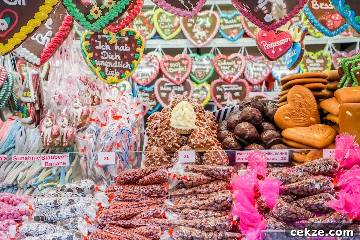 picture of candy at christmas market stall