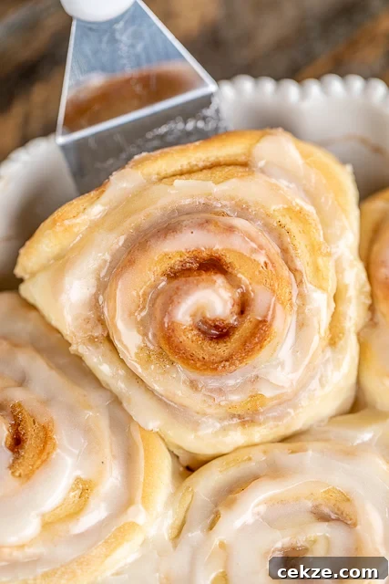 glazed cinnamon roll