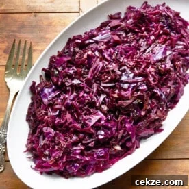 Spicy Braised Radicchio and Red Cabbage with Citrus