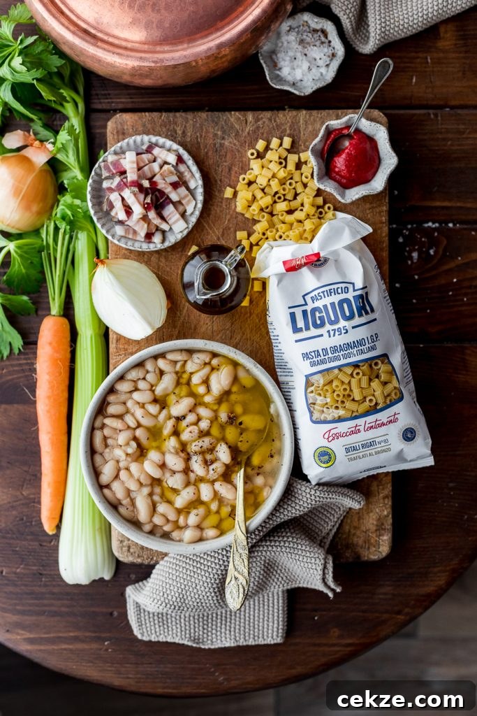 Bean and pasta soup