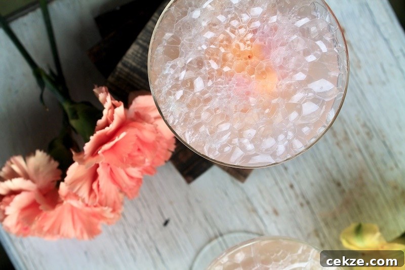 easy spring easter or mothers day cocktail with prosecco and sherbet