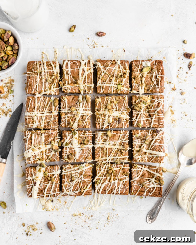 White Chocolate Pistachio Blondies Recipe — Chewy & Nutty Squares 6 Thick, chewy, and deeply sweet, these White Chocolate Pistachio Blondies are incredibly delicious
