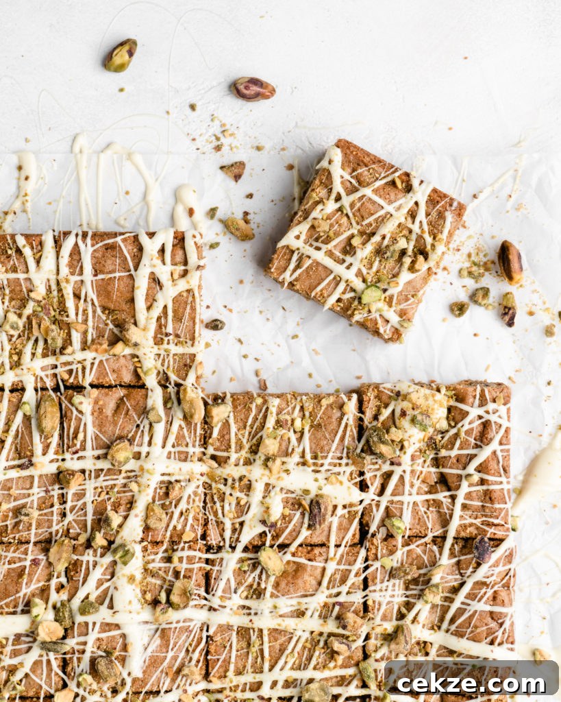 White Chocolate Pistachio Blondies Recipe — Chewy & Nutty Squares 7 Thick, chewy, and deeply sweet, these White Chocolate Pistachio Blondies are incredibly delicious