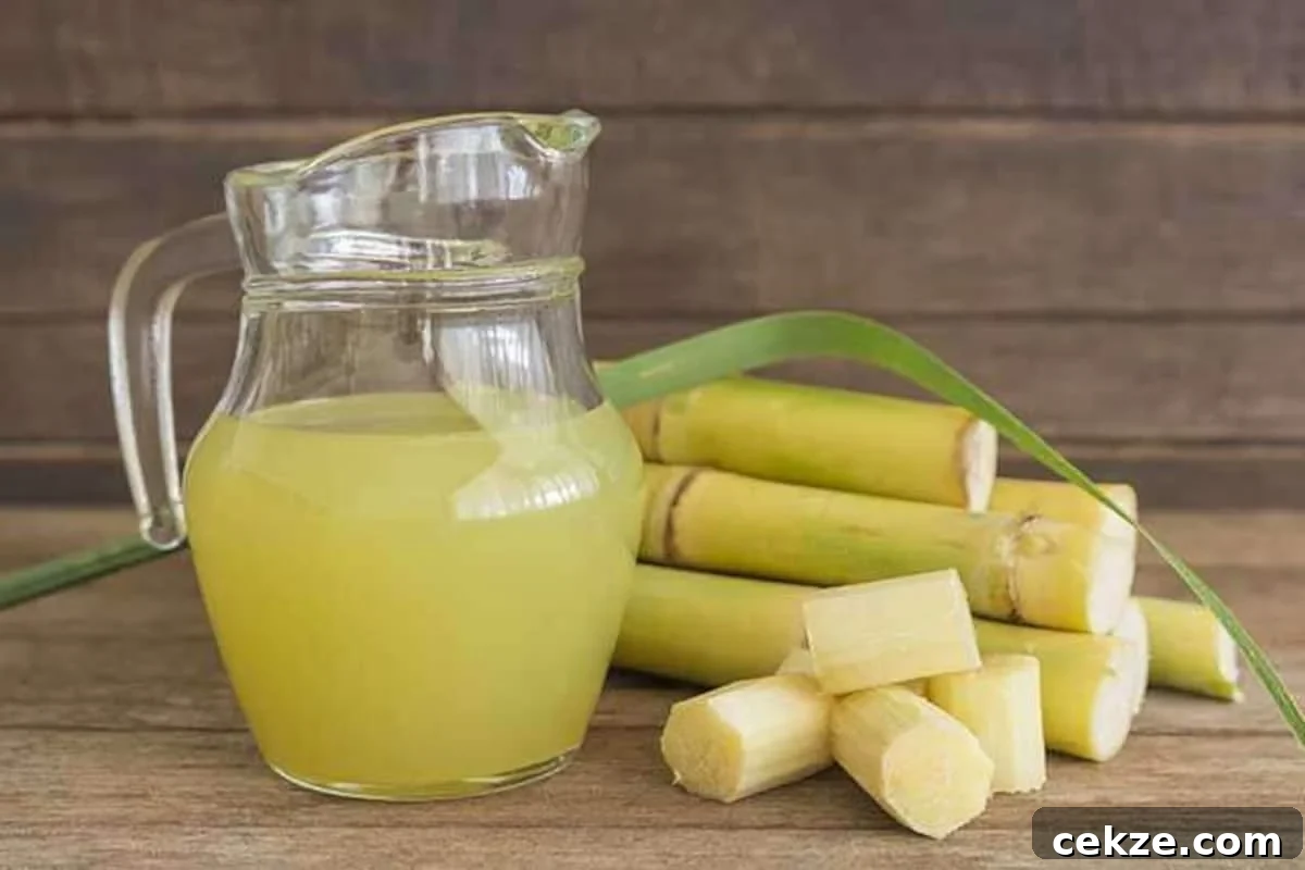 Fruit Juices: Sugarcane juice