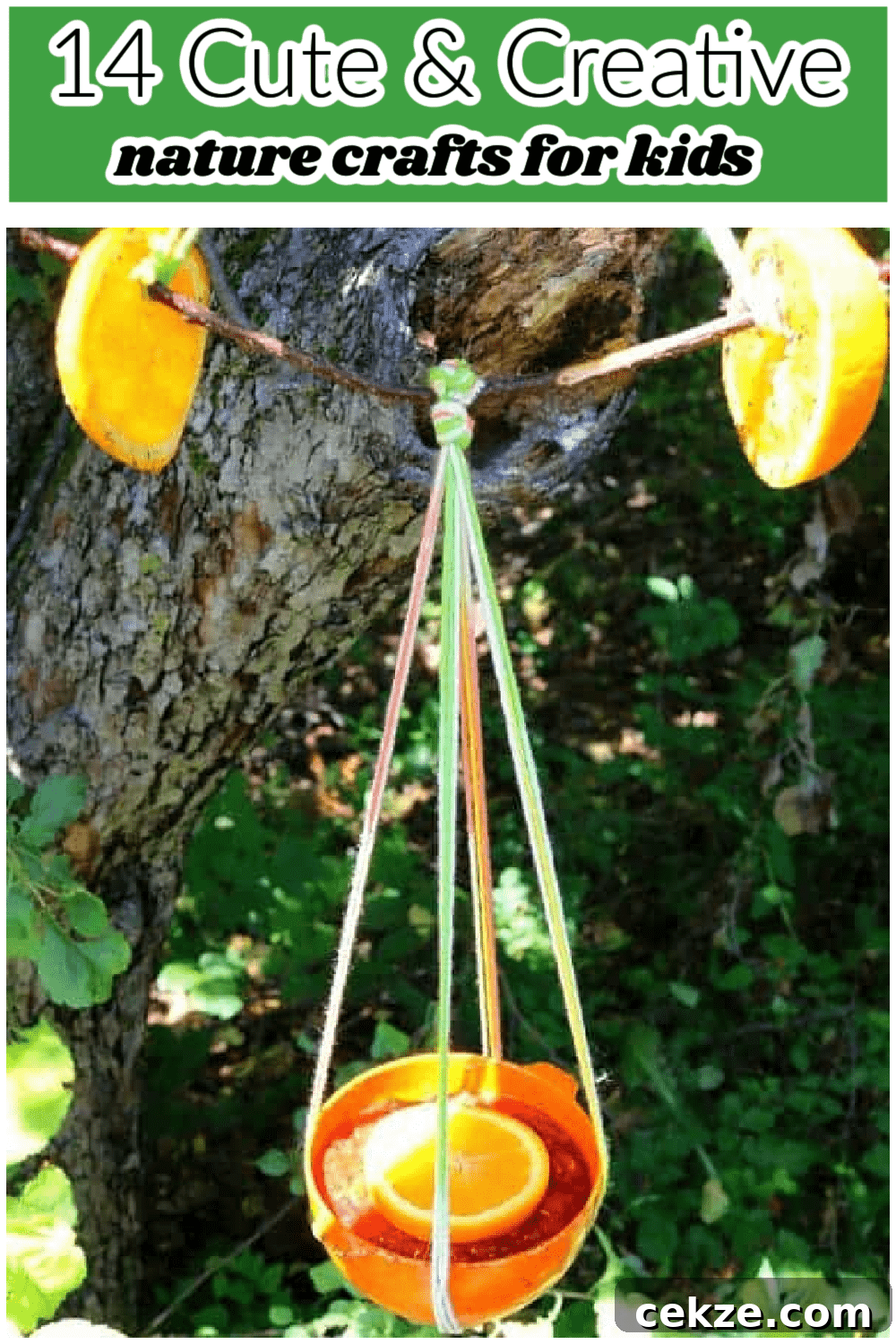 14 Charming Nature Crafts Kids Will Love 2 diy oriole bird feeder for kids nature crafts.