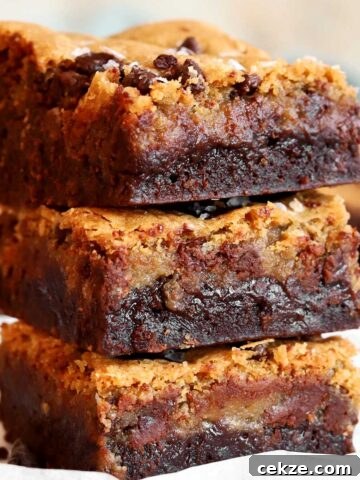 chocolate chip cookie brownies