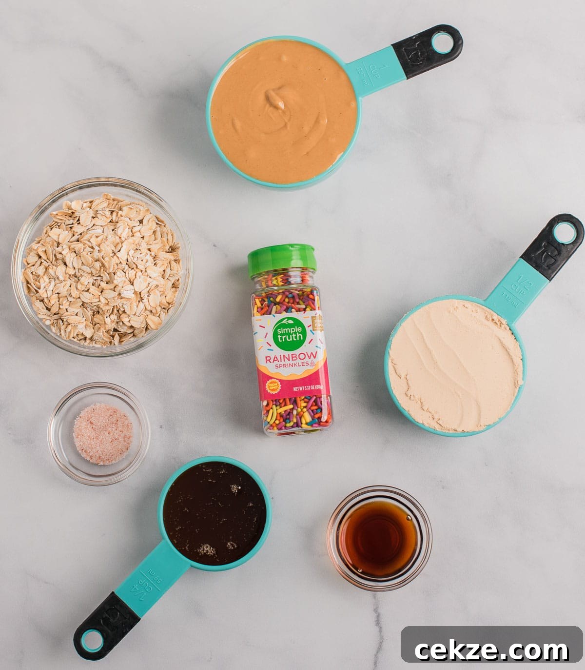 Birthday Cake Protein Balls Recipe for High-Protein Snacks 5 ingredients to make cake batter protein balls
