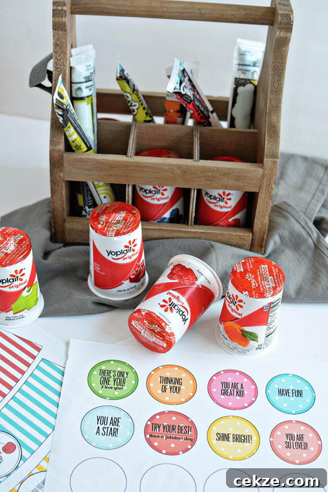 Your kids will feel the love with these cute back to school lunchbox notes! Free printables included, sponsored by Yoplait from thirtyhandmadedays.com