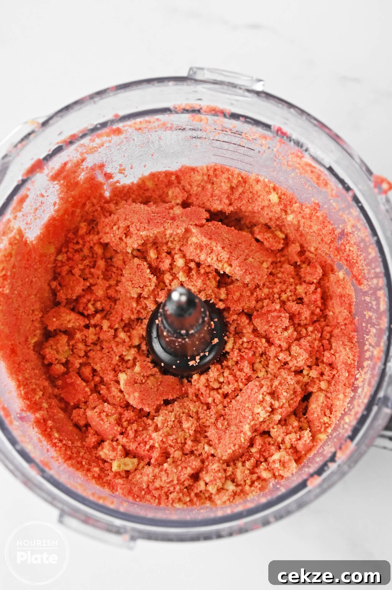 Crunch topping in the food processor bowl
