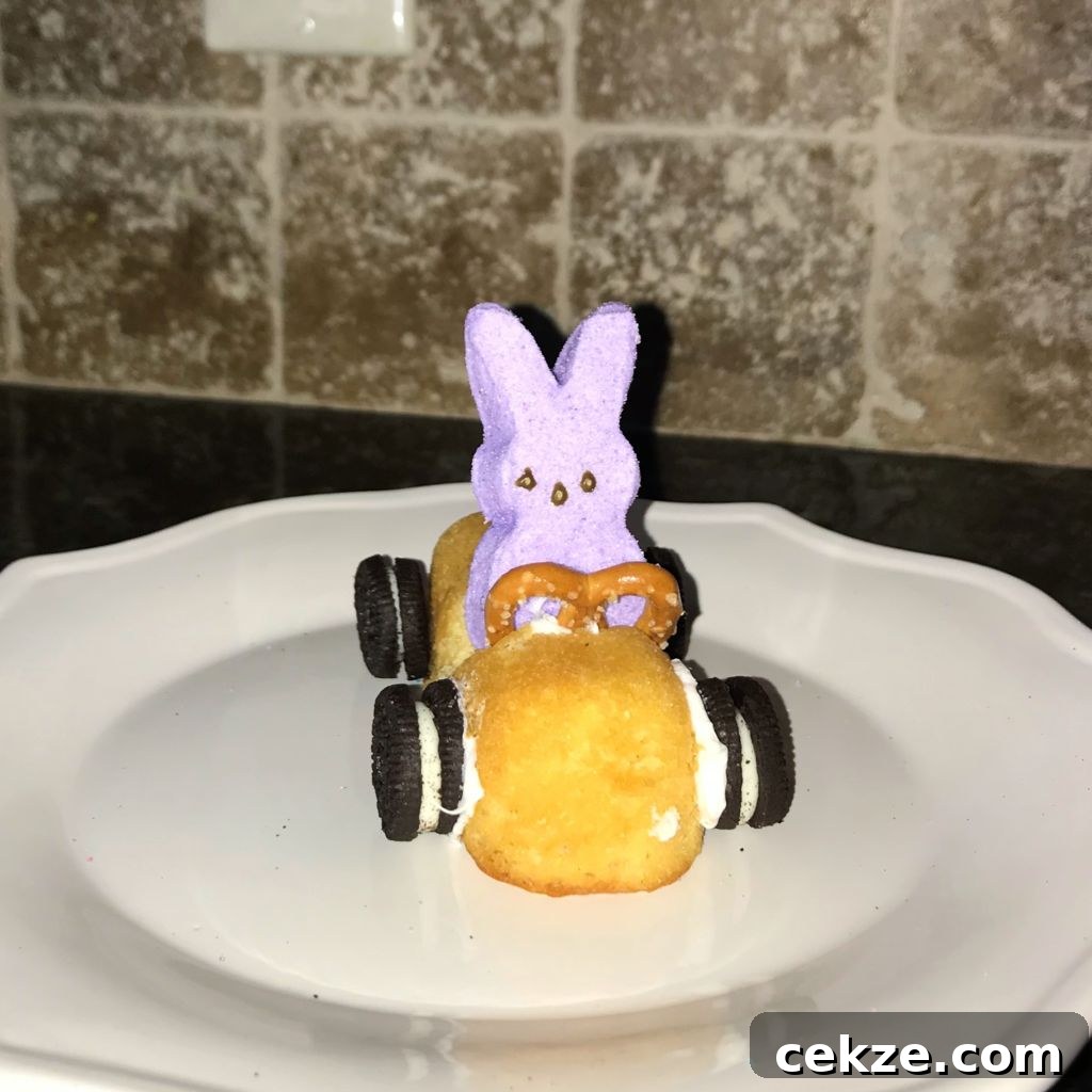 Purple Easter Bunny Peep Race Car