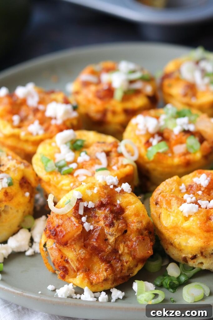 Baked Chorizo Egg Bites: Savory Breakfast Protein Cups 2 EASY BAKED CHORIZO EGG BITES side view