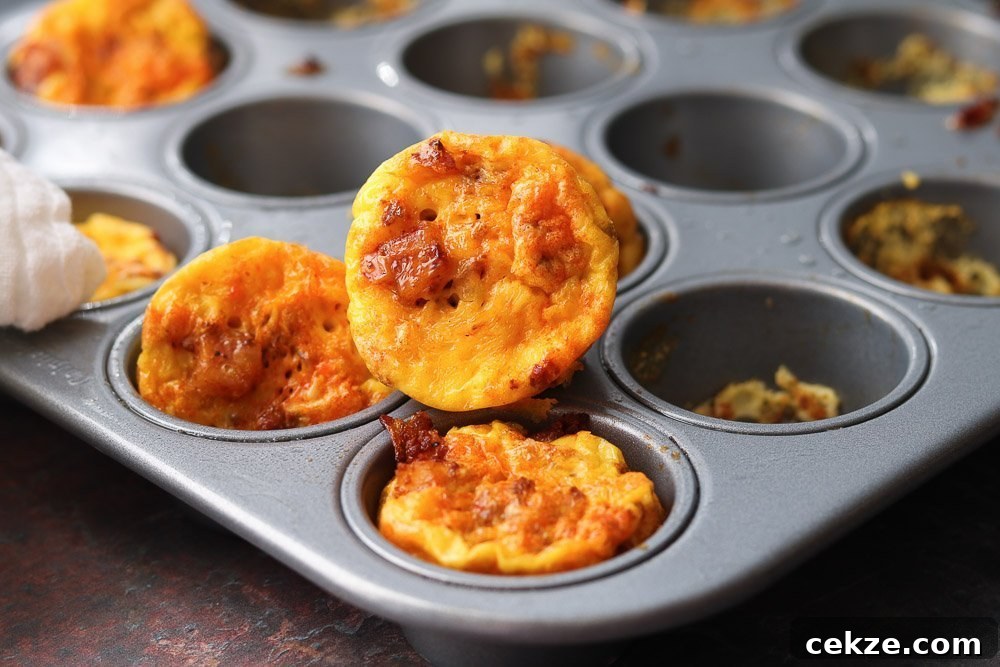 Baked Chorizo Egg Bites: Savory Breakfast Protein Cups 7 easy chorizo egg bites on muffin tin