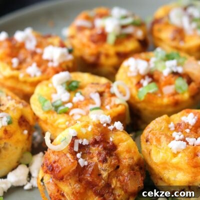 Baked Chorizo Egg Bites: Savory Breakfast Protein Cups 8 EASY BAKED CHORIZO EGG BITES side view