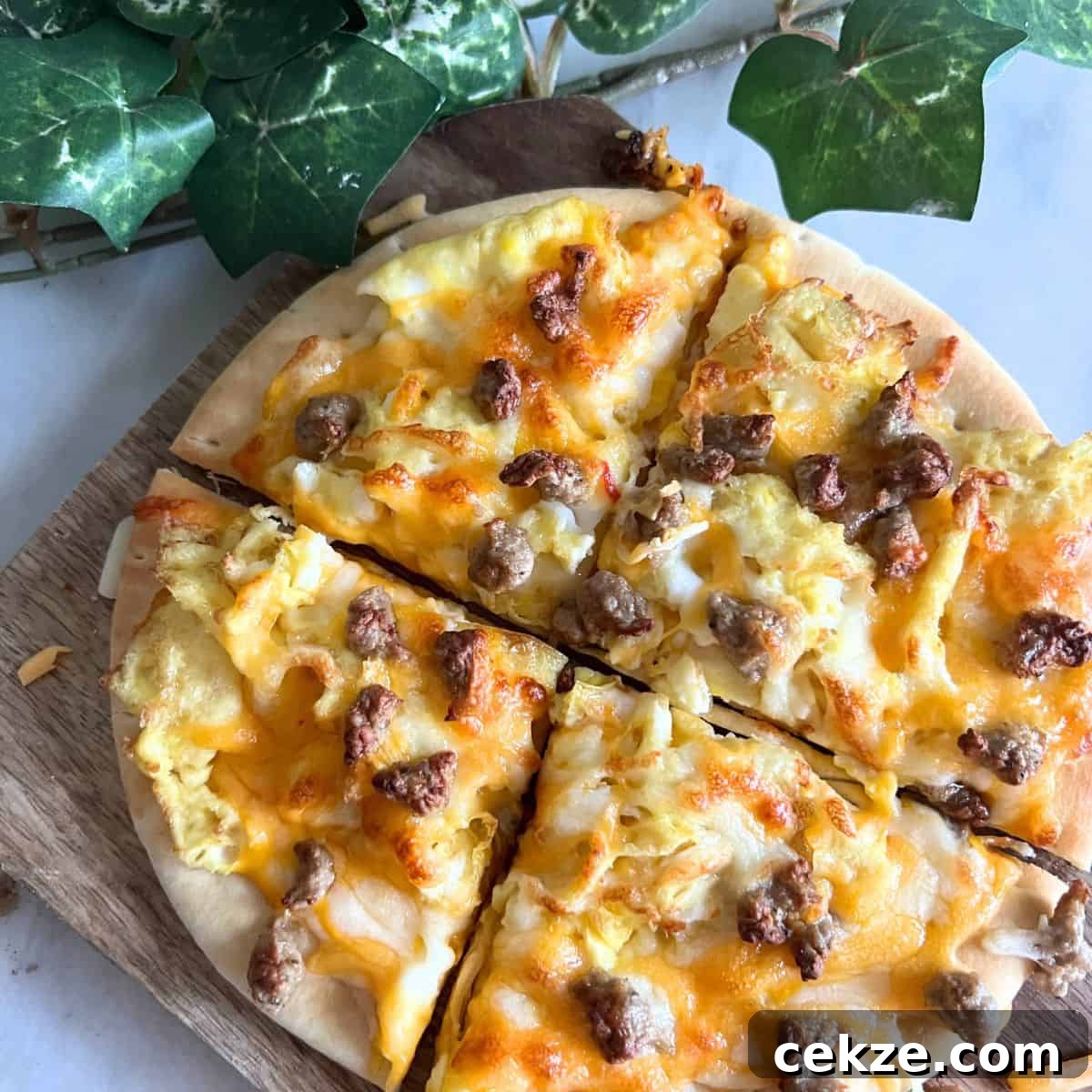 Crispy Air Fryer Breakfast Pizza Recipe for Quick Mornings 2 Air Fryer Breakfast pizza is a delightful twist on the traditional pizza, reimagined to cater to the most important meal of the day and you can easily make these in your air fryer!