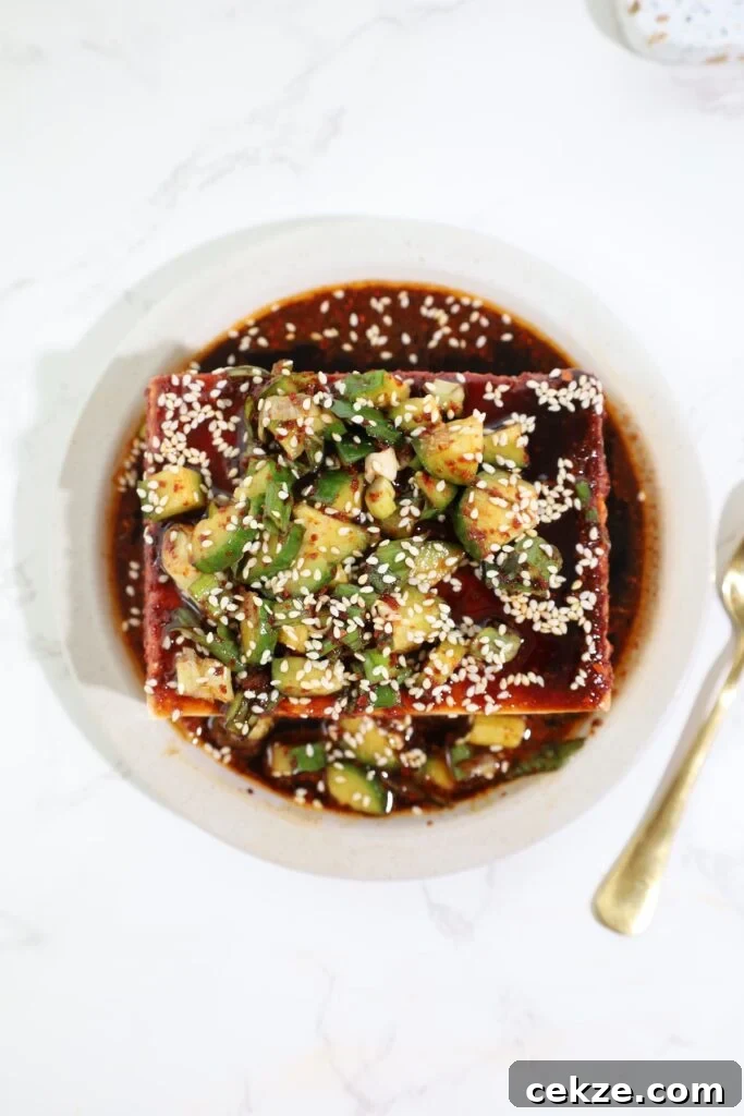 cold silken tofu recipe card image final