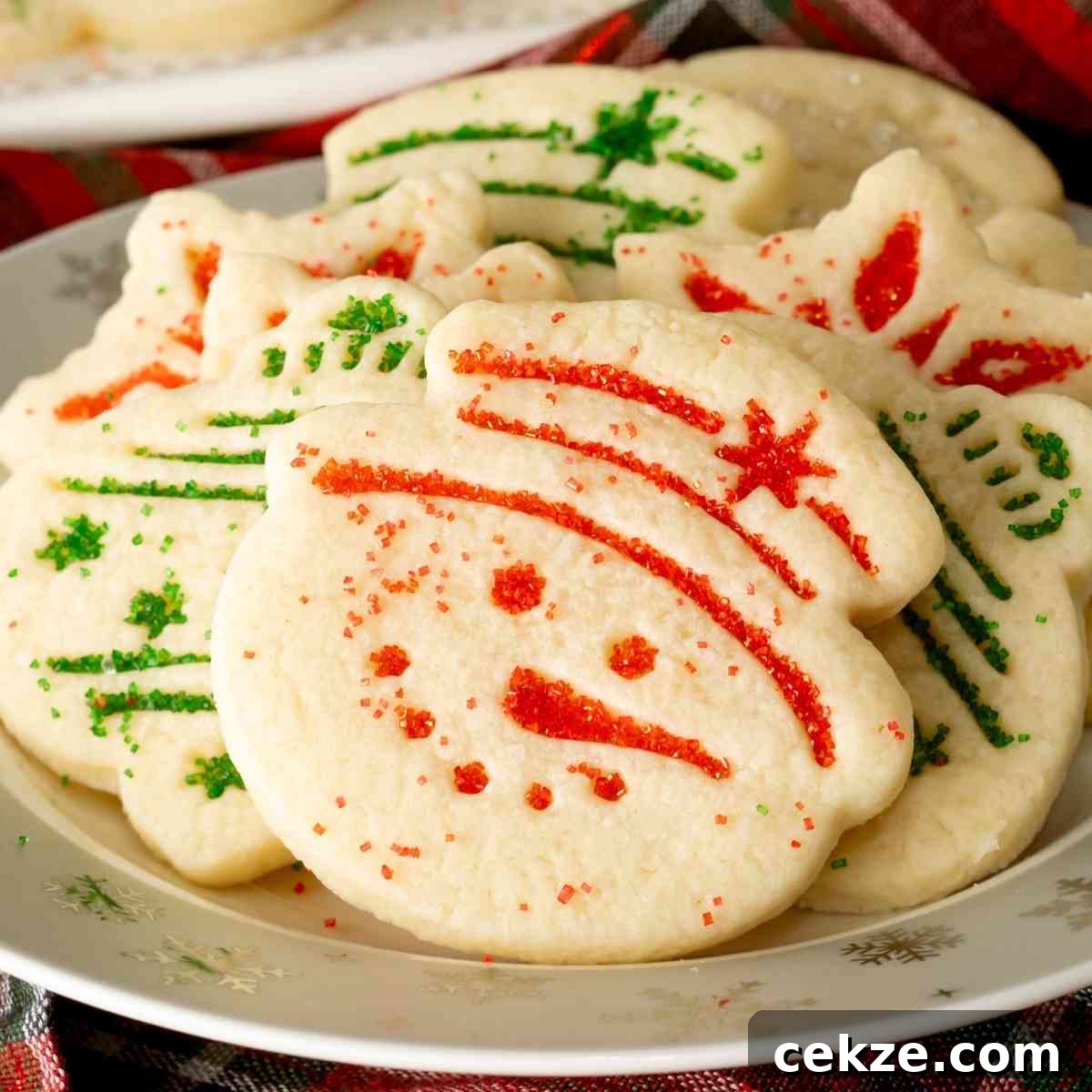 Sugared Christmas Shortbread Cookies featured image.