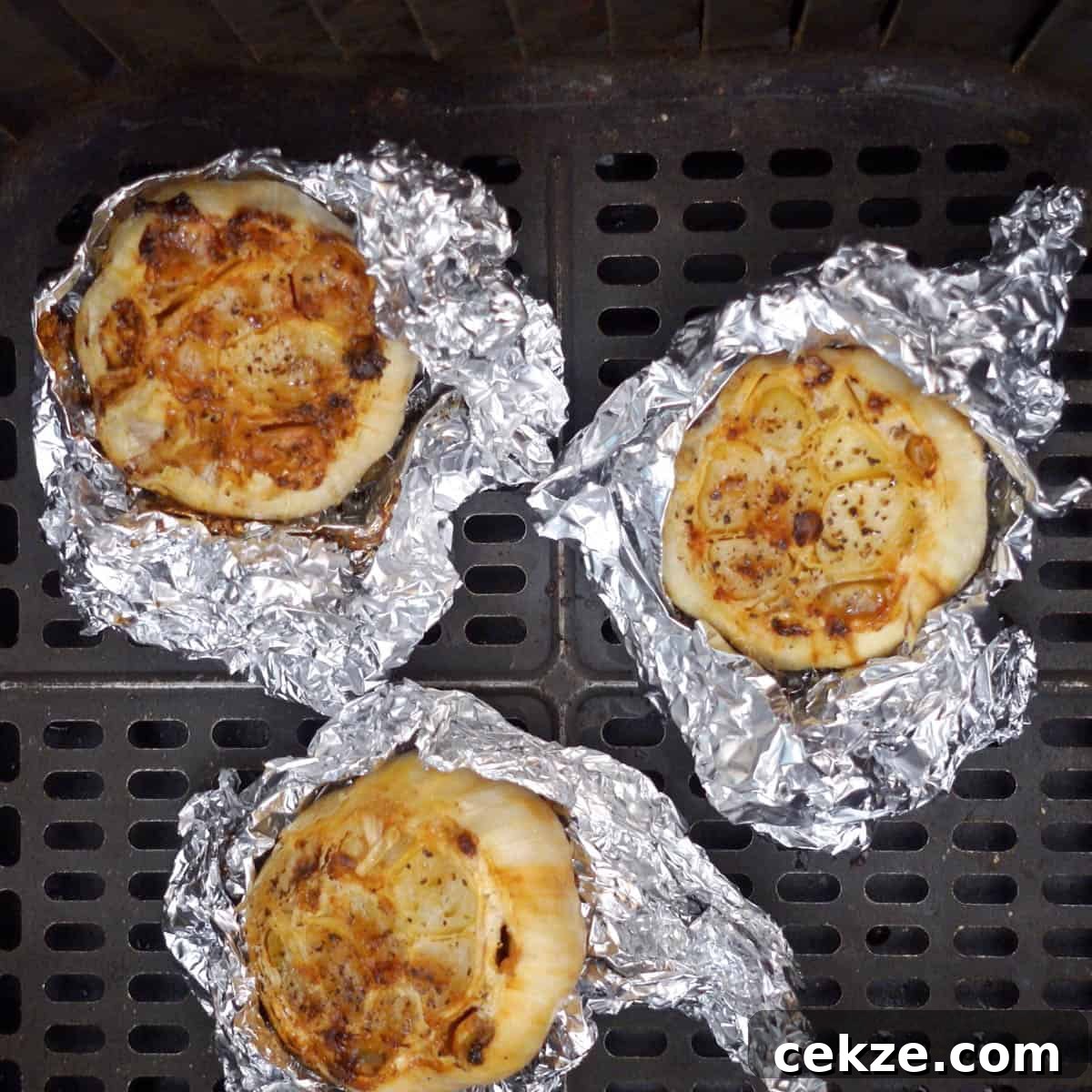 roasted garlic caramelized golden brown