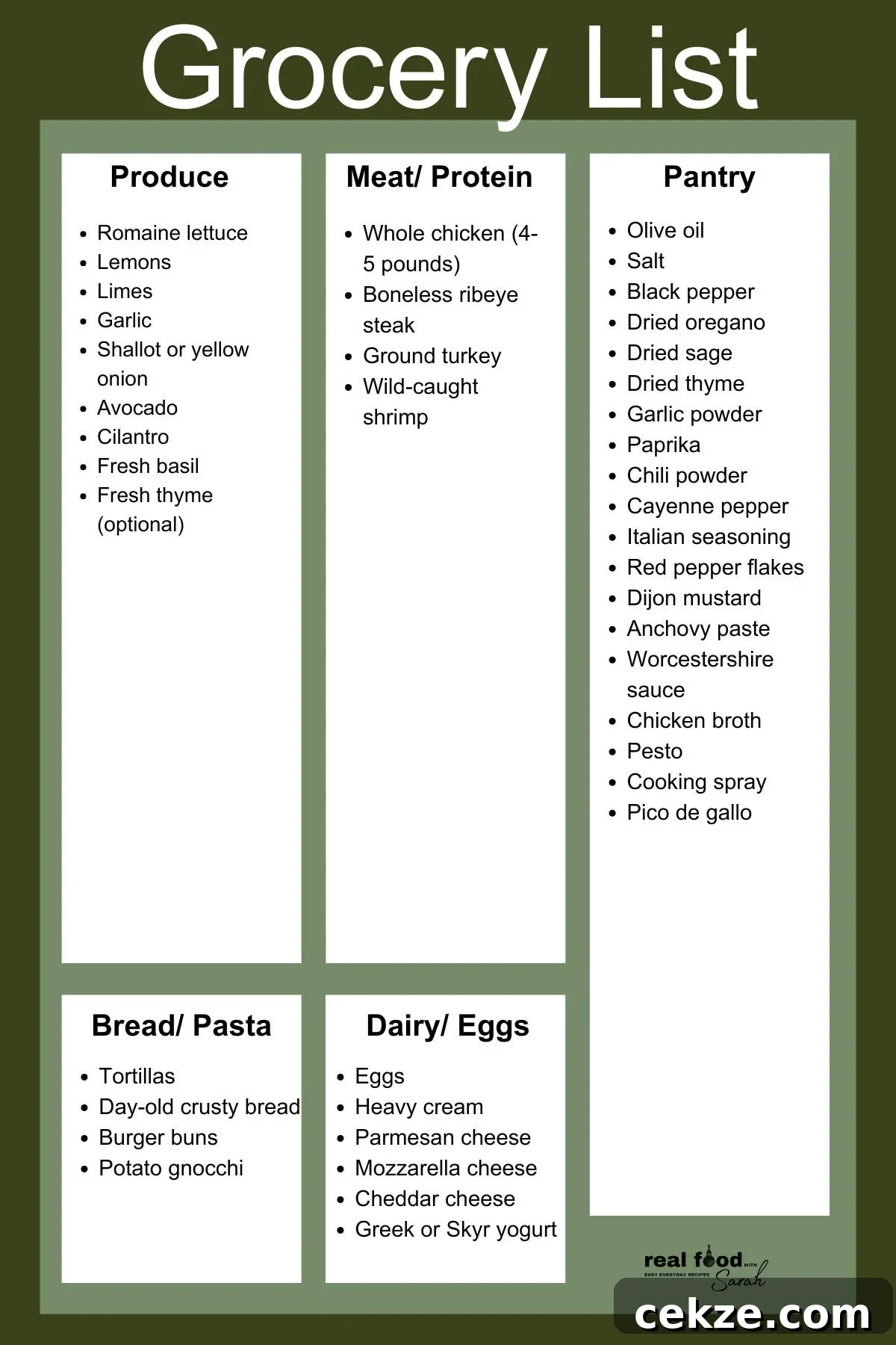 Weekly Meal Plan: April 25–May 1, 2026 3 Grocery list image