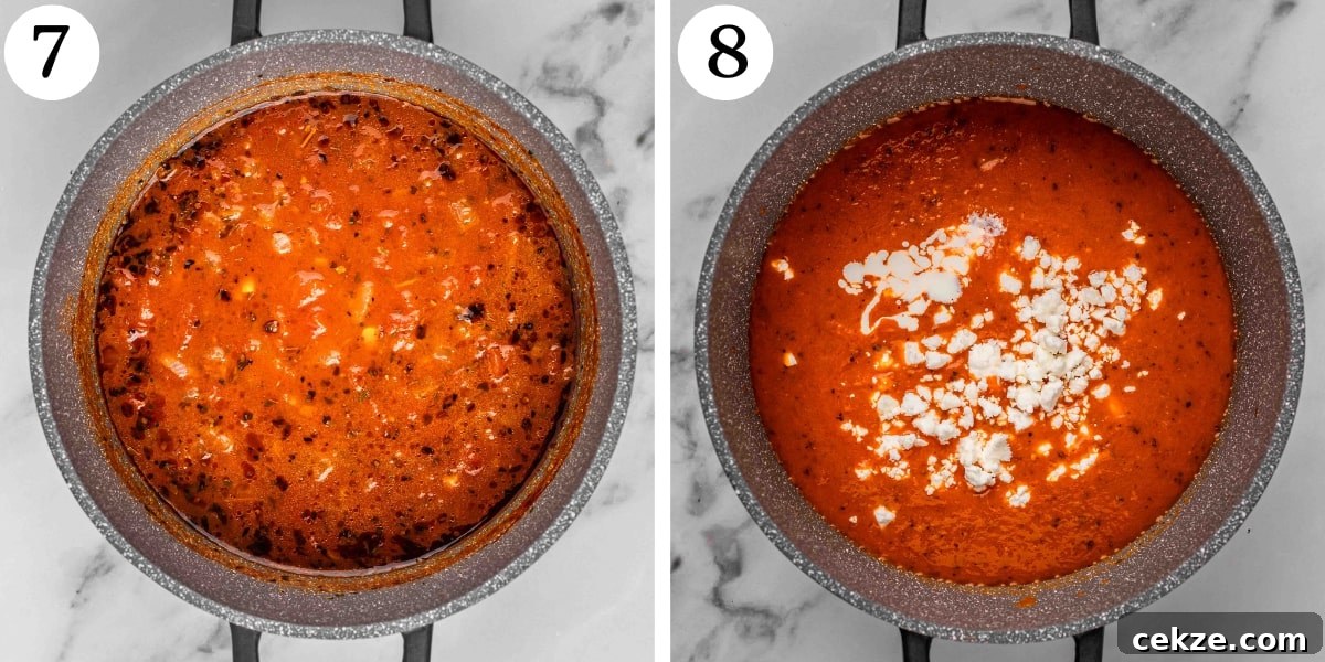 Healthy Tomato Feta Soup