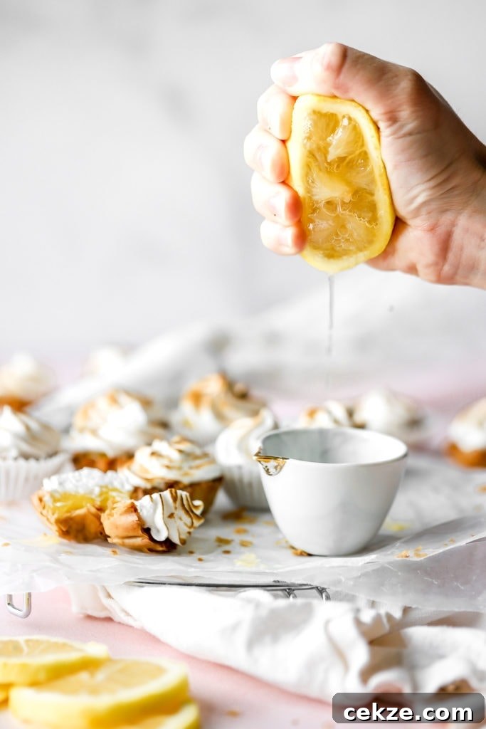 squeezing lemon juice