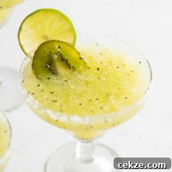Kiwi Margaritas Recipe made from fresh kiwi! | @bestrecipebox