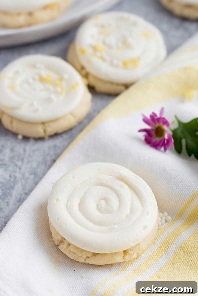Lemon Sugar Cookies with Lemon Cream Cheese Frosting