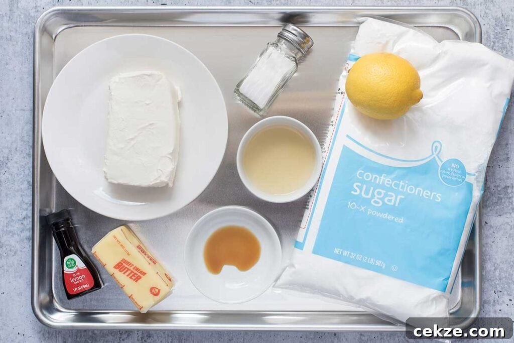 Lemon Sugar Cookies with Lemon Cream Cheese Frosting Ingredients