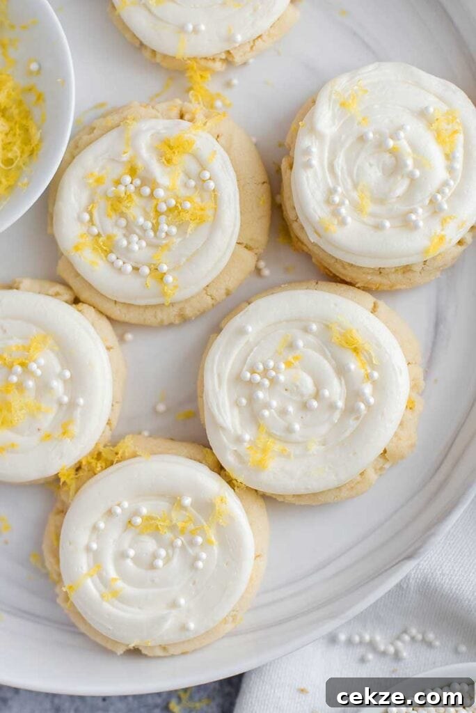 Lemon Sugar Cookies with Lemon Cream Cheese Frosting