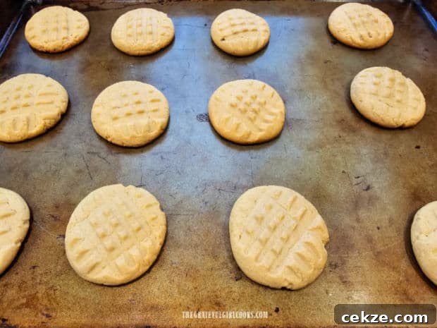 Classic peanut butter cookies, ready to bake.