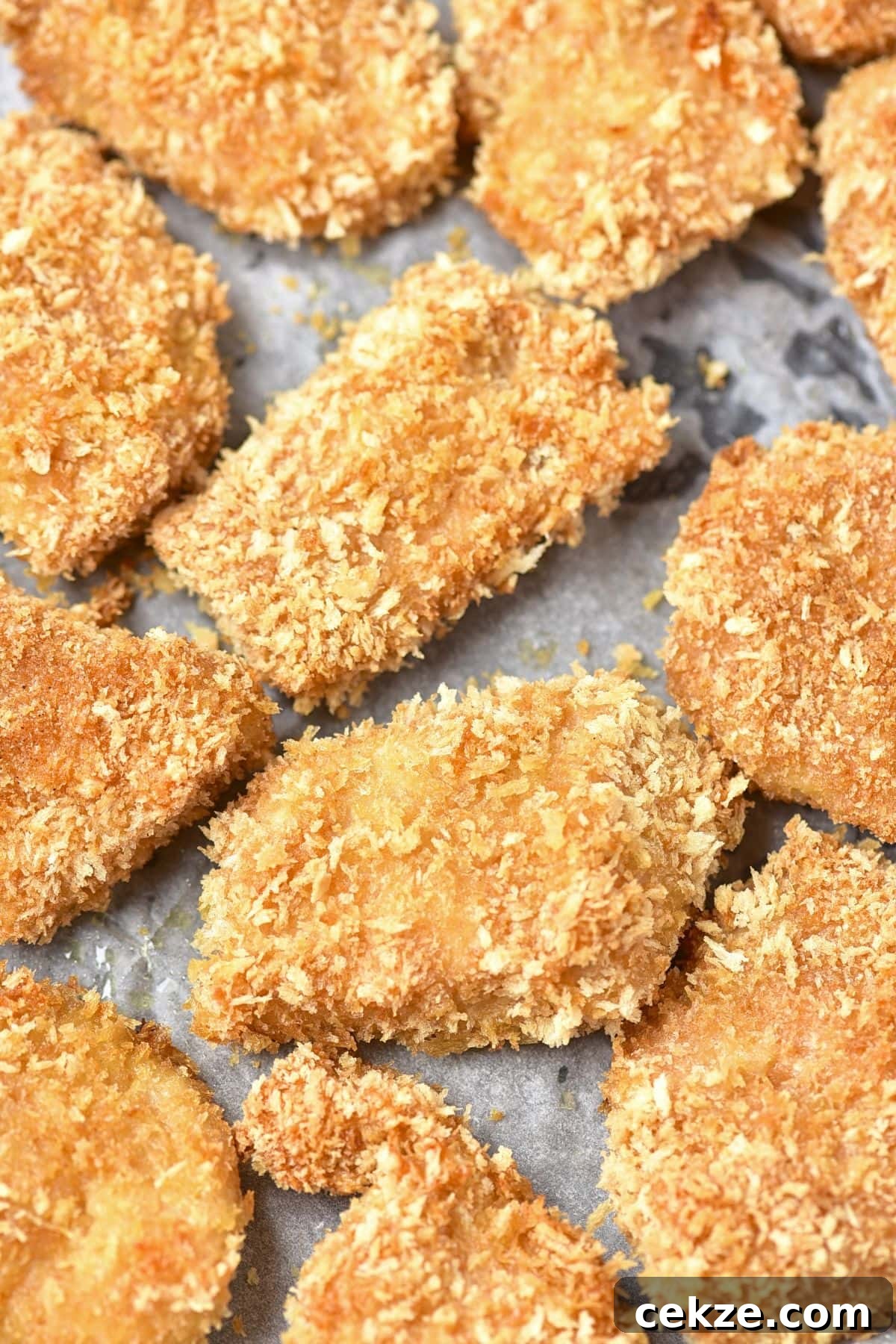 Homemade Turkey Nugget Recipe (Gluten-Free, Dairy-Free) Freshly baked turkey nuggets.
