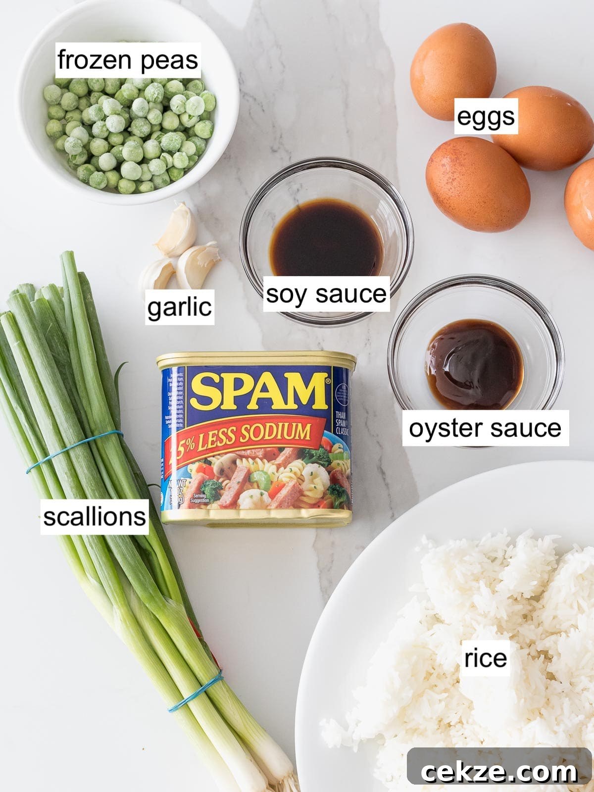ingredients used for spam fried rice