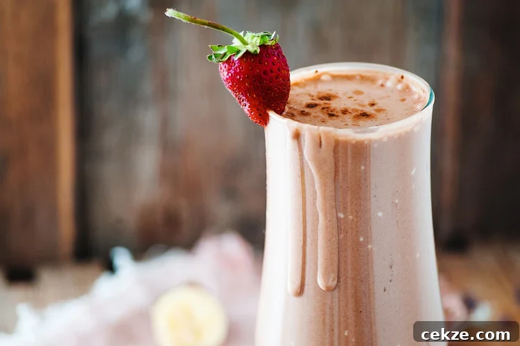This banana split workout smoothie is just as delicious as it is nutritious!