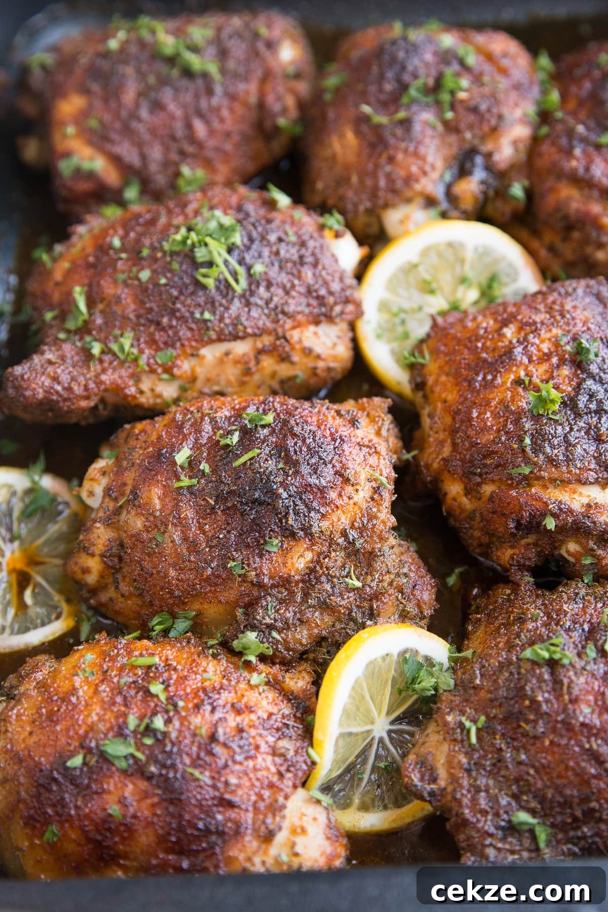 Top Chicken Thigh Recipes for Flavorful Weeknight Dinners 28 Blackened chicken in a casserole dish