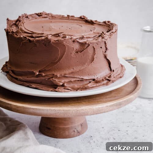 Gluten Free Chocolate Fudge on a cake stand